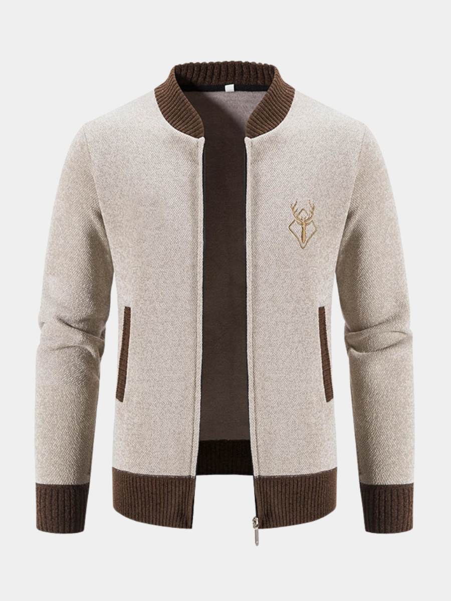 DEER ICON KNIT CARDIGAN FOR MEN
