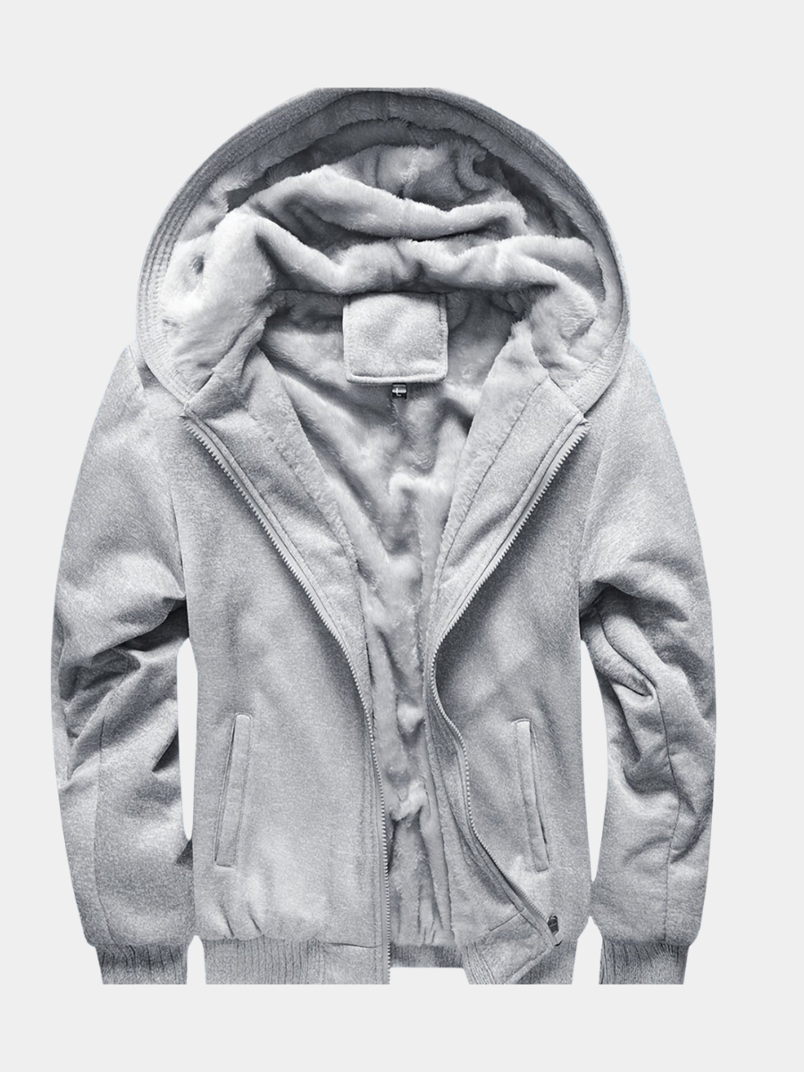 PATCHWORK HOODED ZIP HOODIE FOR MEN