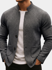 TEXTURED KNIT BUTTON JACKET FOR MEN (VIP)