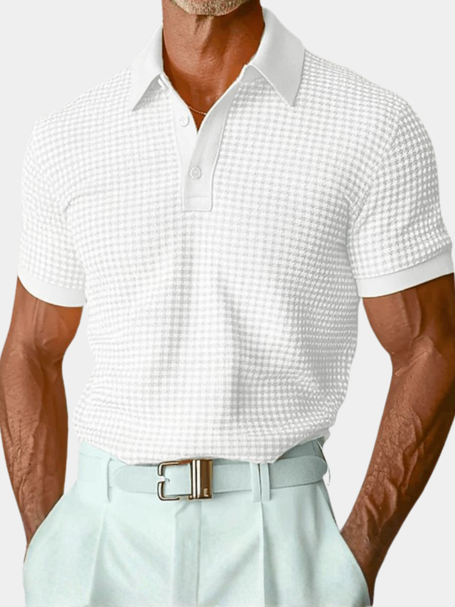 TEXTURED CHECK POLO SHIRT FOR MEN (VIP)