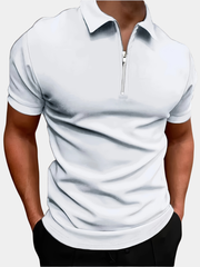 STRETCH ZIP POLO SHIRT FOR MEN