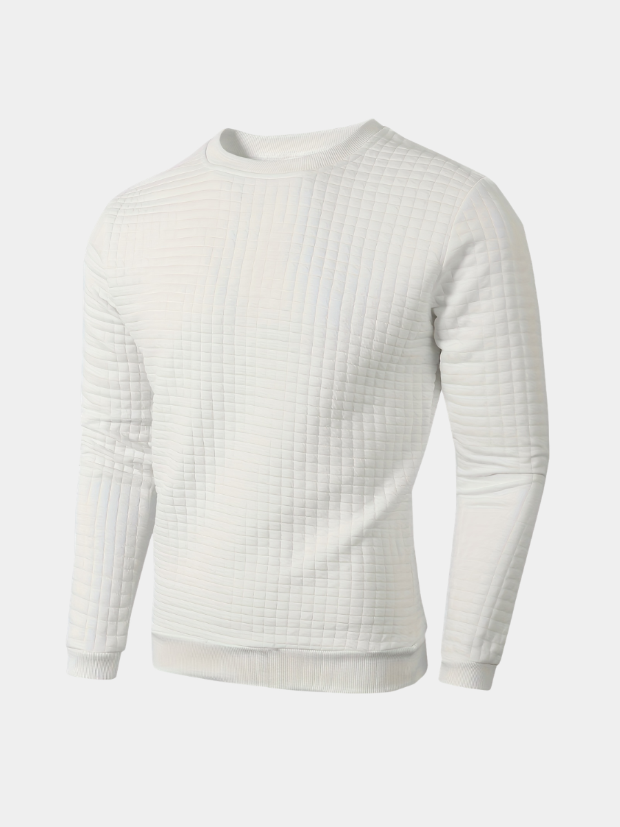 PLAID CREW NECK SWEATSHIRT FOR MEN