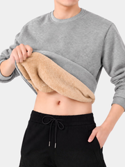 FLEECE CREW NECK SWEATSHIRT FOR MEN