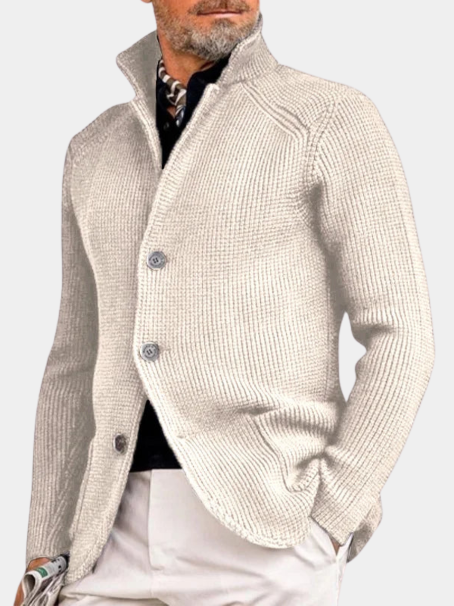 STRUCTURED KNIT CARDIGAN FOR MEN