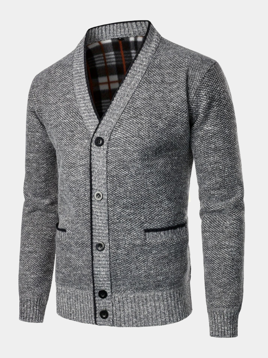 FLEECE V NECK CARDIGAN FOR MEN (VIP)