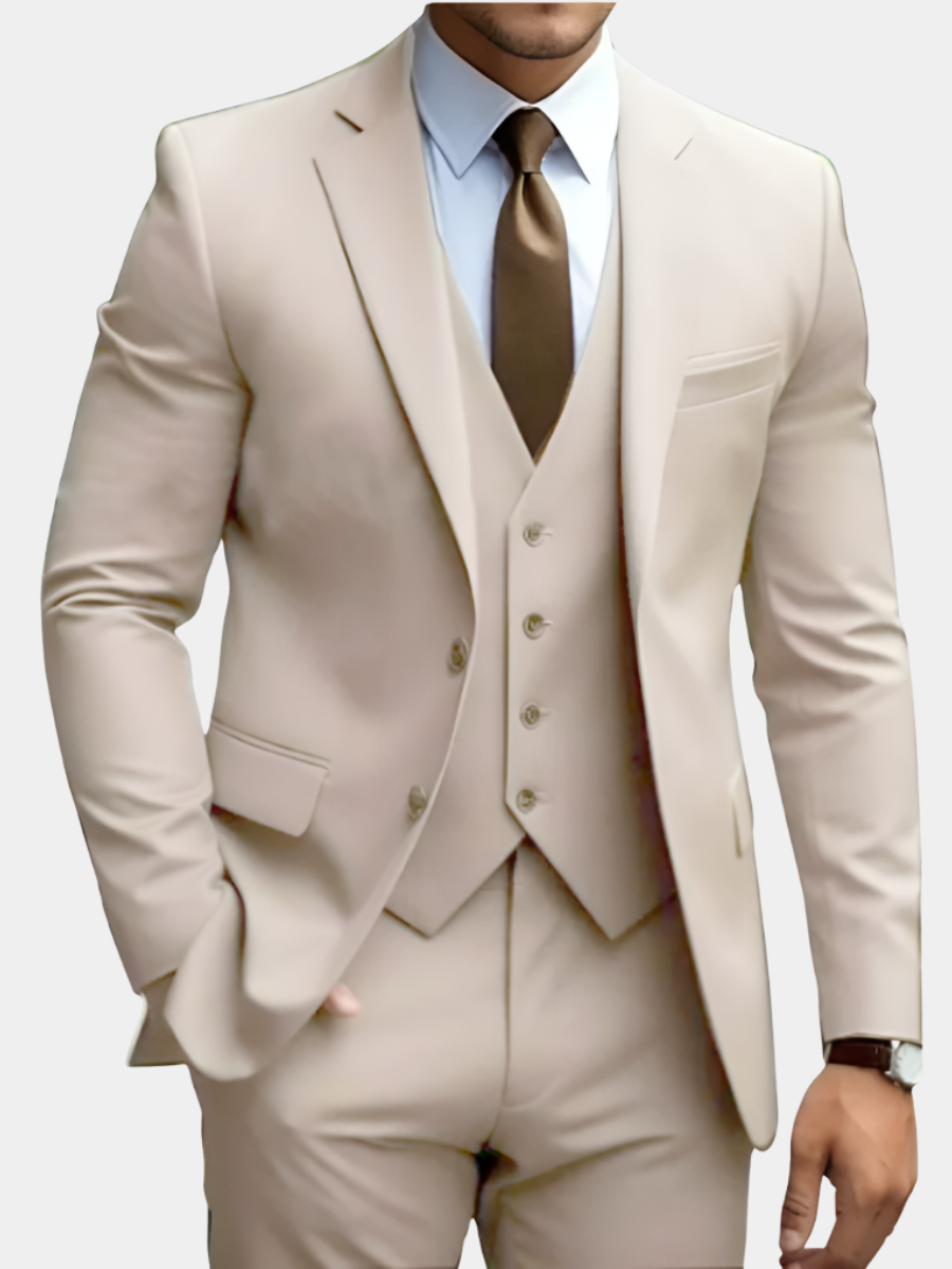 SLIM FIT THREE-PIECE SUIT FOR MEN