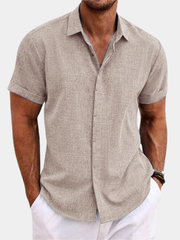 STRUCTURED SHORT SLEEVE SHIRT FOR MEN