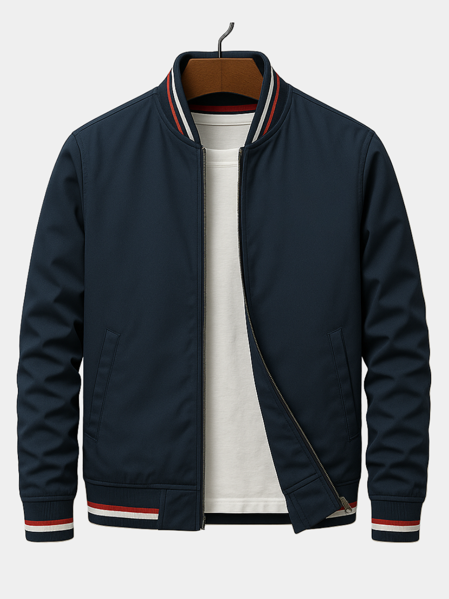 RIBBED BOMBER JACKET FOR MEN