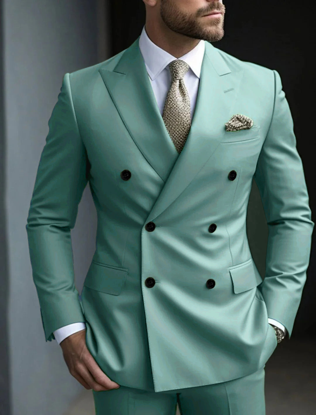 DOUBLE BREASTED SUIT FOR MEN