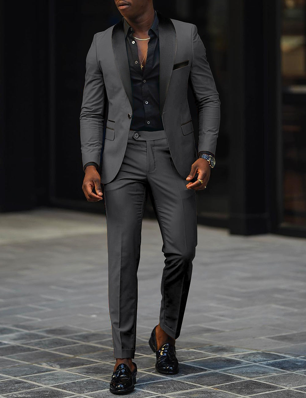 SINGLE BUTTON SUIT FOR MEN