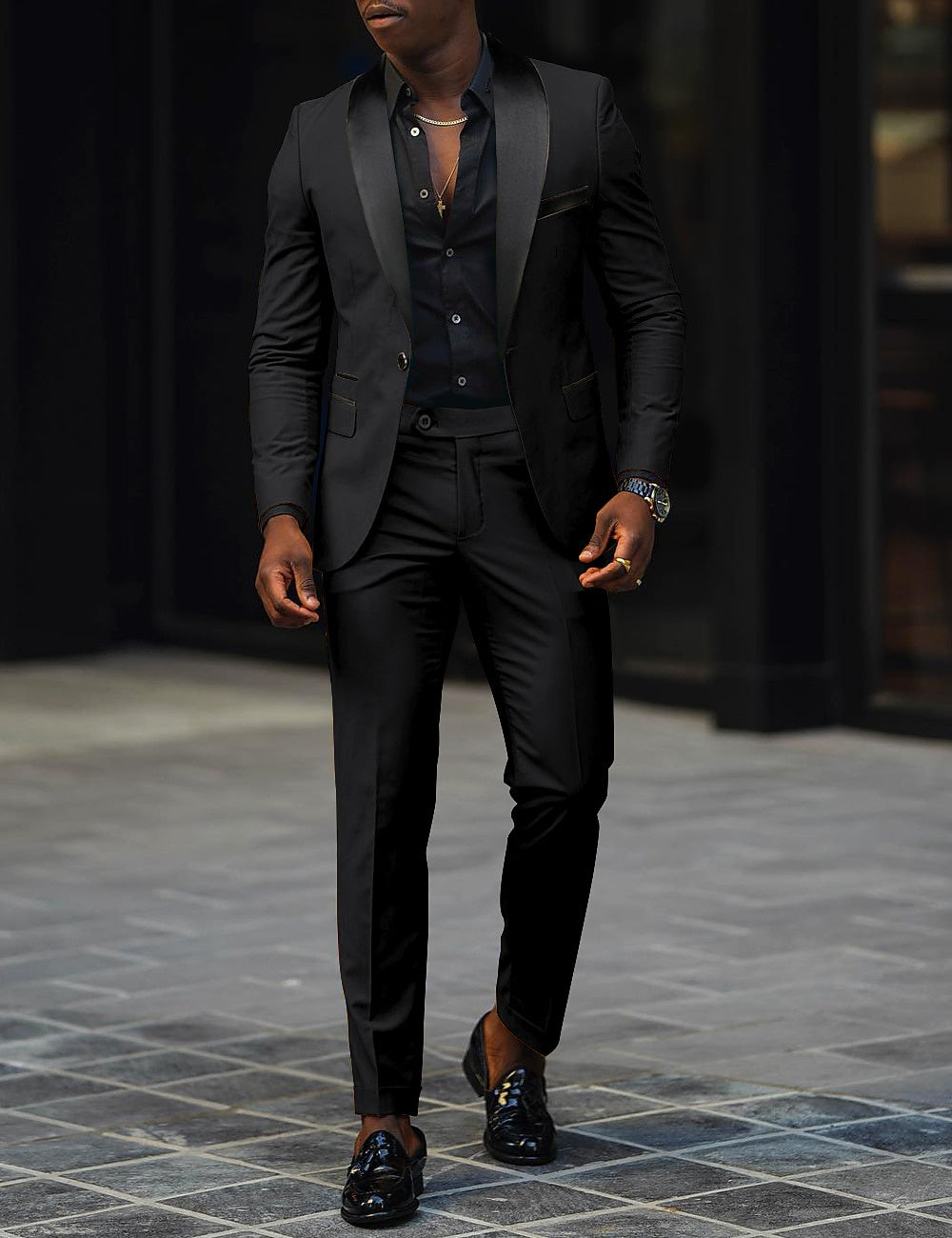 SINGLE BUTTON SUIT FOR MEN
