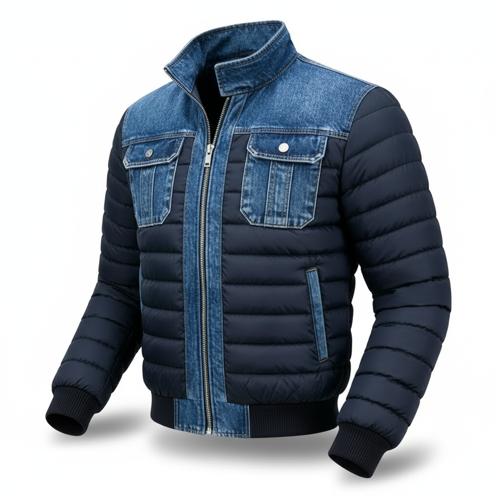 HYBRID INSULATED DENIM JACKET FOR MEN