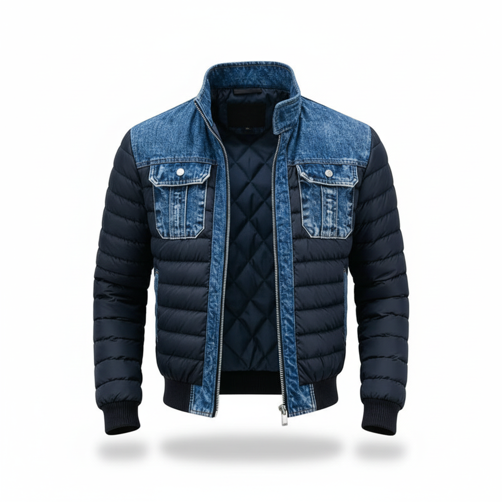 HYBRID INSULATED DENIM JACKET FOR MEN