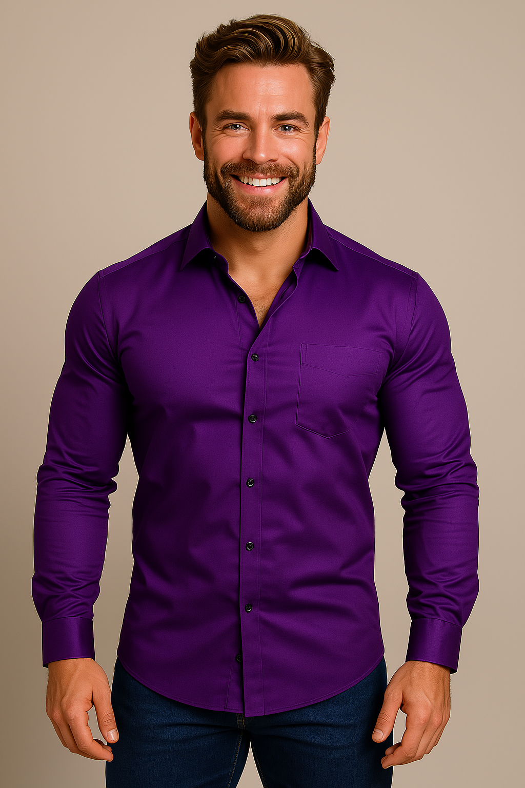 STRUCTURED FIT SHIRT FOR MEN
