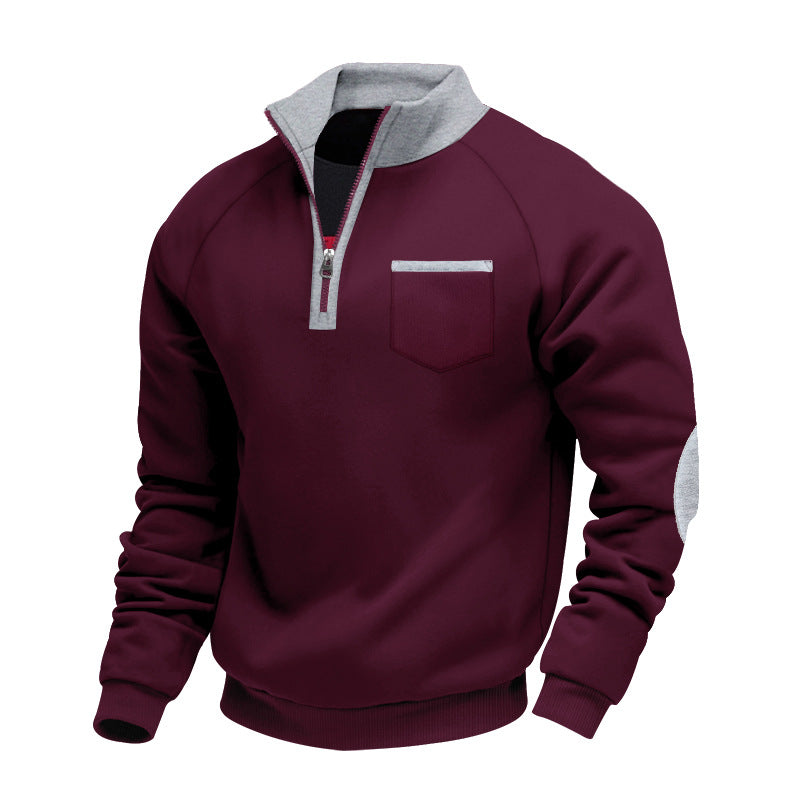 HARRISON OF CALIFORNIA | FLEECE PULLOVER WITH HALF ZIP FOR MEN