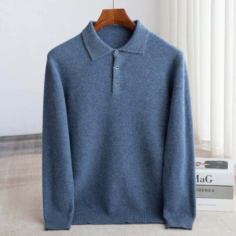 HARRISON OF CALIFORNIA | CLASSIC MEN'S POLO SWEATER (premium wool)