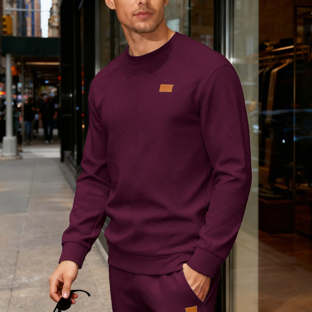 HEAVYWEIGHT JACQUARD SWEATSHIRT FOR MEN