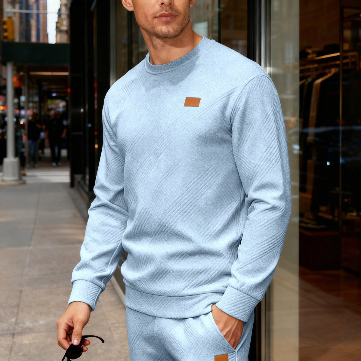 HEAVYWEIGHT JACQUARD SWEATSHIRT FOR MEN