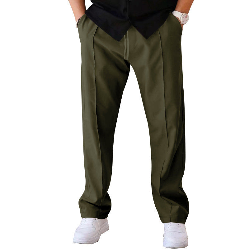 SLIM FIT DRAWSTRING TROUSERS FOR MEN
