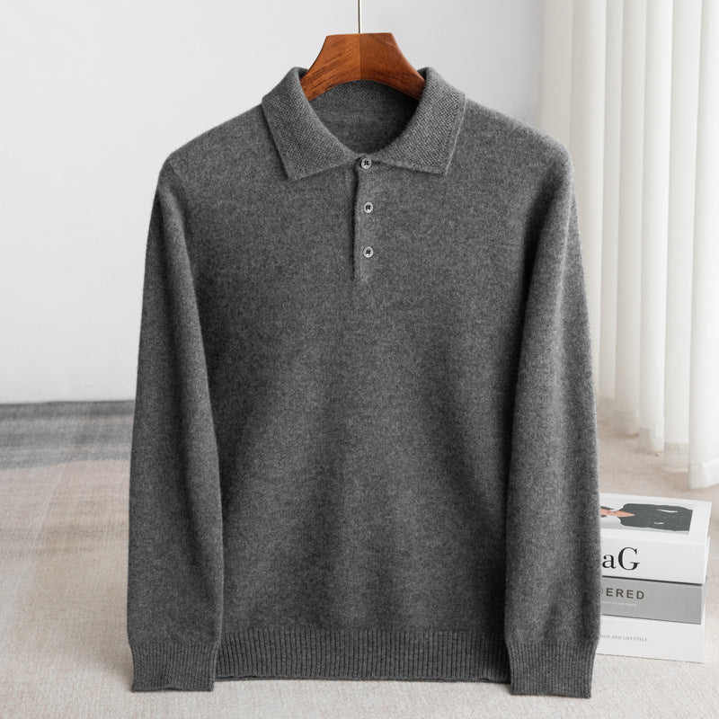 HARRISON OF CALIFORNIA | CLASSIC MEN'S POLO SWEATER (premium wool)