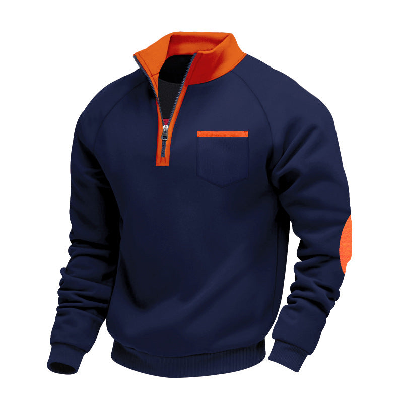 HARRISON OF CALIFORNIA | FLEECE PULLOVER WITH HALF ZIP FOR MEN
