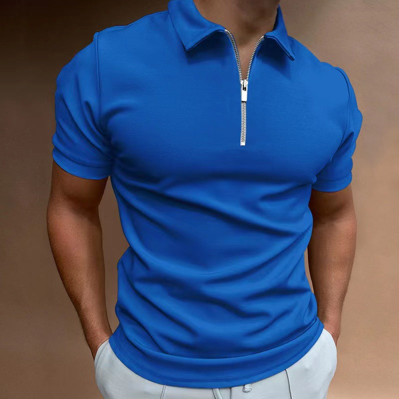 STRETCH ZIP POLO SHIRT FOR MEN