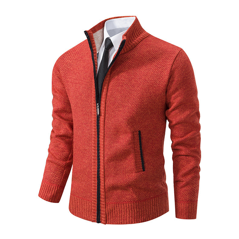 ZIP UP KNIT CARDIGAN FOR MEN