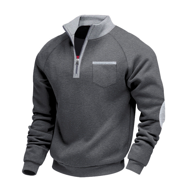 HARRISON OF CALIFORNIA | FLEECE PULLOVER WITH HALF ZIP FOR MEN