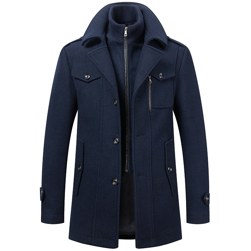 TWEED WOOL COAT FOR MEN