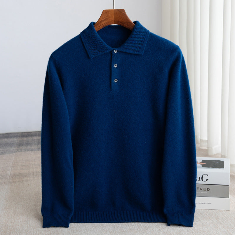 HARRISON OF CALIFORNIA | CLASSIC MEN'S POLO SWEATER (premium wool)