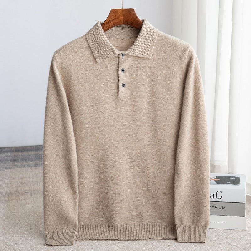 HARRISON OF CALIFORNIA | CLASSIC MEN'S POLO SWEATER (premium wool)
