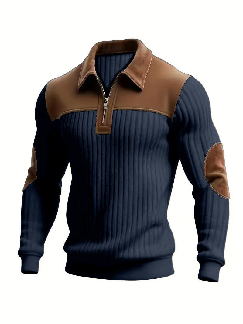 RIBBED KNIT SWEATER FOR MEN