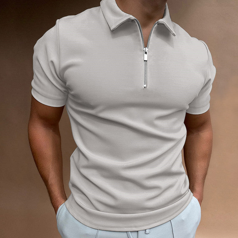 STRETCH ZIP POLO SHIRT FOR MEN