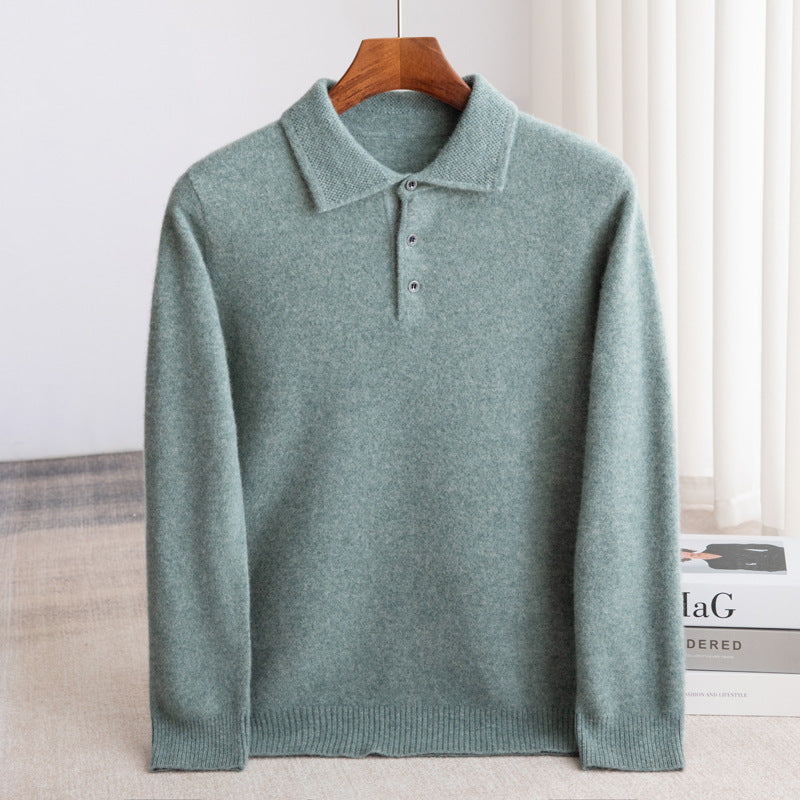 HARRISON OF CALIFORNIA | CLASSIC MEN'S POLO SWEATER (premium wool)