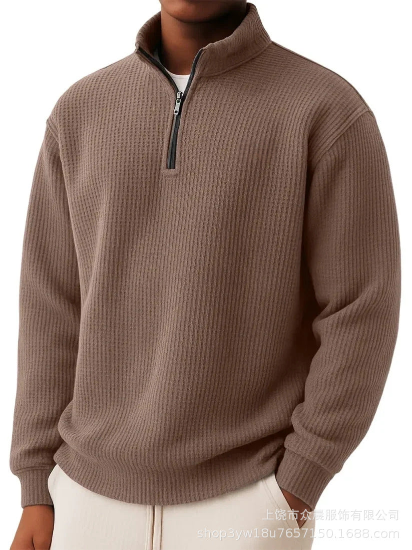 KNIT HALF ZIP SWEATER FOR MEN