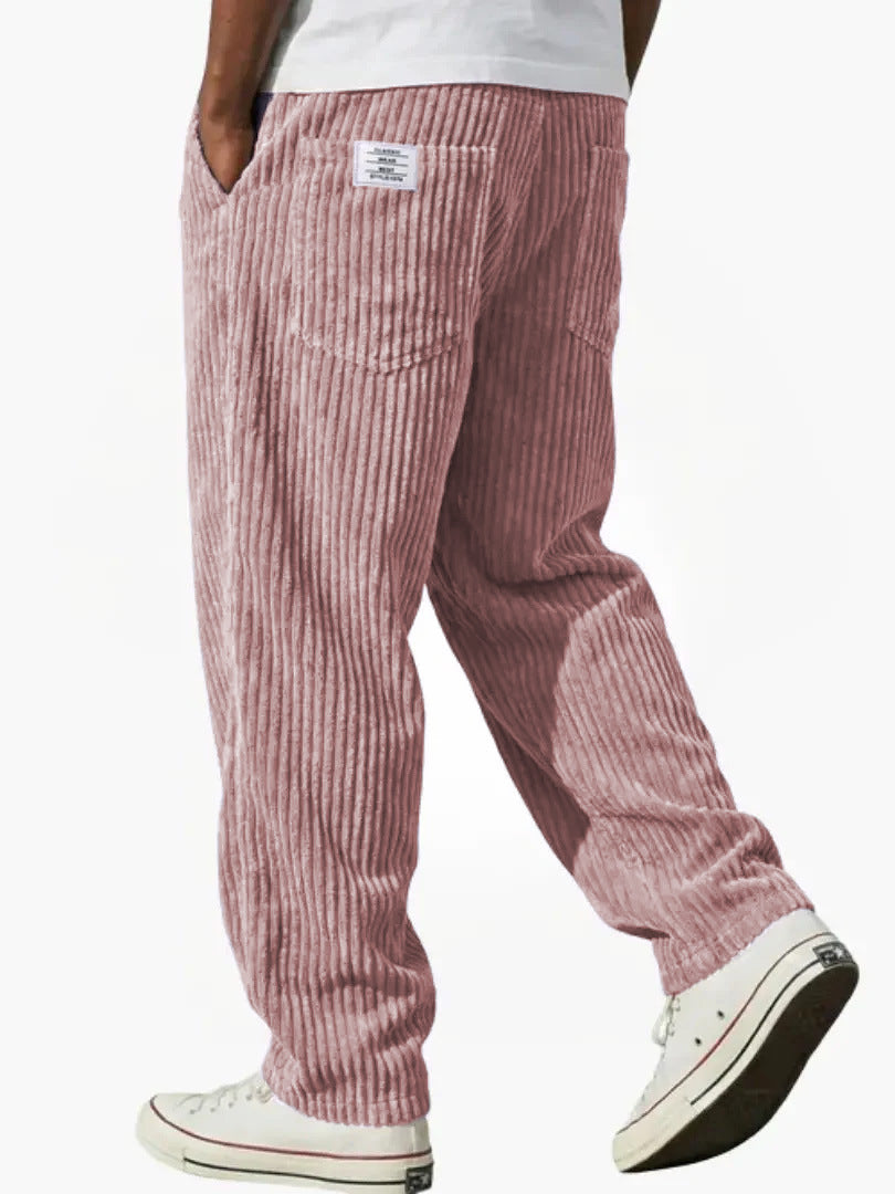 TEXTURED CORDUROY TROUSERS FOR MEN