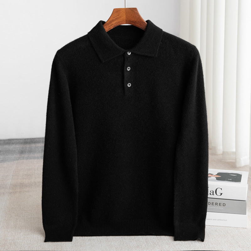 HARRISON OF CALIFORNIA | CLASSIC MEN'S POLO SWEATER (premium wool)