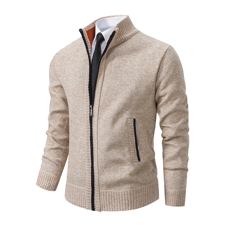 ZIP UP KNIT CARDIGAN FOR MEN