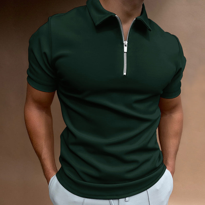 STRETCH ZIP POLO SHIRT FOR MEN