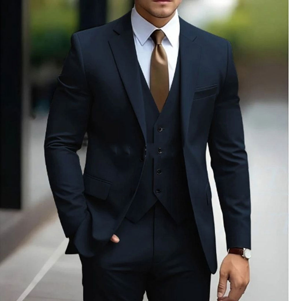 SLIM FIT THREE-PIECE SUIT FOR MEN
