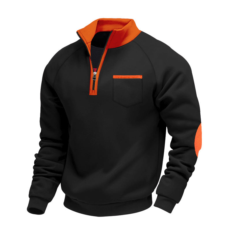 HARRISON OF CALIFORNIA | FLEECE PULLOVER WITH HALF ZIP FOR MEN