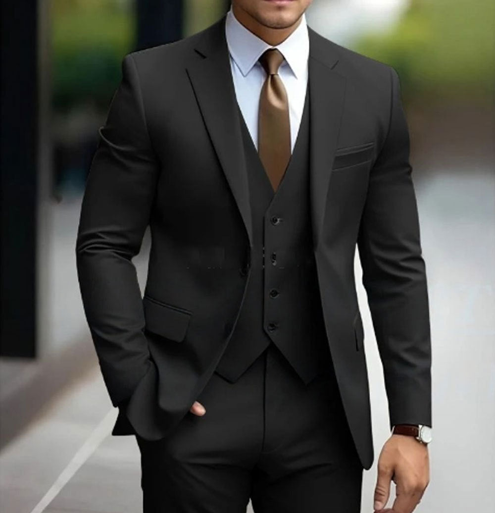 SLIM FIT THREE-PIECE SUIT FOR MEN