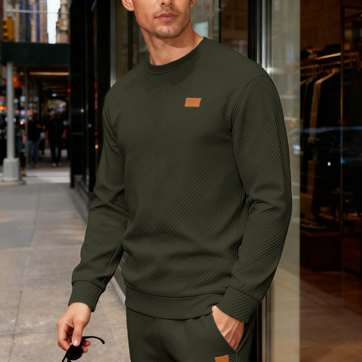 HEAVYWEIGHT JACQUARD SWEATSHIRT FOR MEN