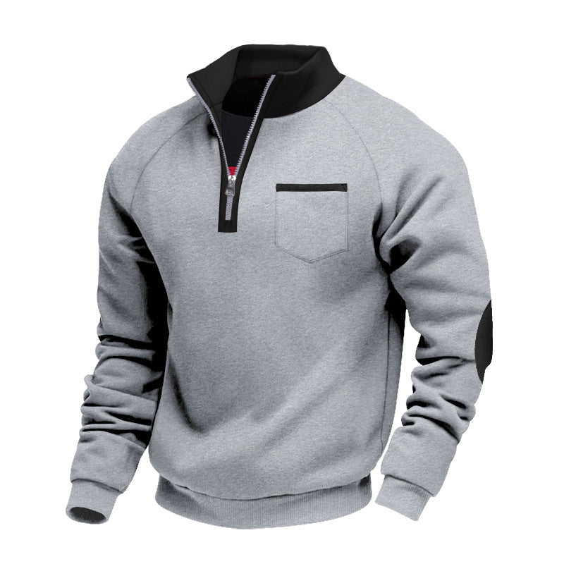 HARRISON OF CALIFORNIA | FLEECE PULLOVER WITH HALF ZIP FOR MEN