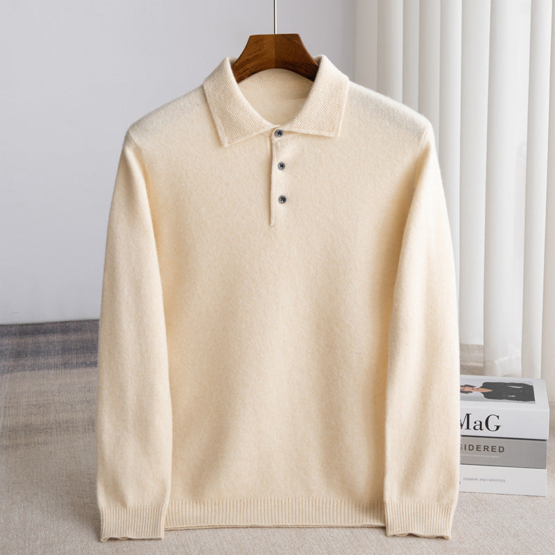 HARRISON OF CALIFORNIA | CLASSIC MEN'S POLO SWEATER (premium wool)
