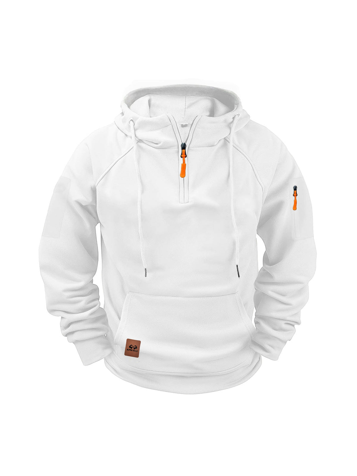 HALF ZIP HOODED SWEATSHIRT FOR MEN