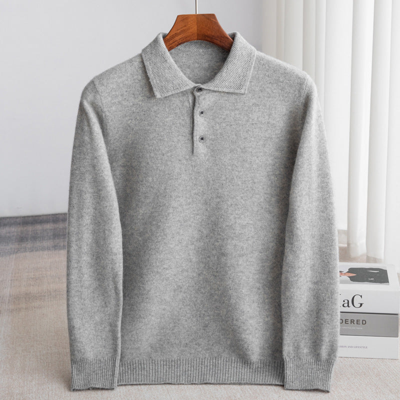 HARRISON OF CALIFORNIA | CLASSIC MEN'S POLO SWEATER (premium wool)