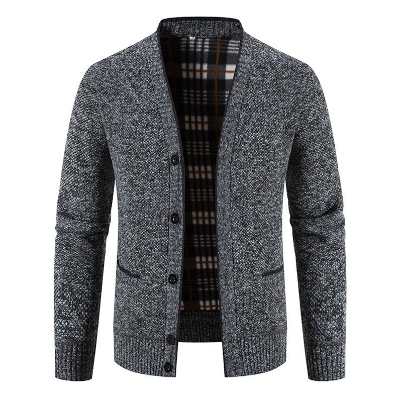 FLEECE V NECK CARDIGAN FOR MEN (VIP)