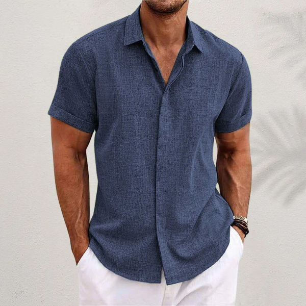 STRUCTURED SHORT SLEEVE SHIRT FOR MEN