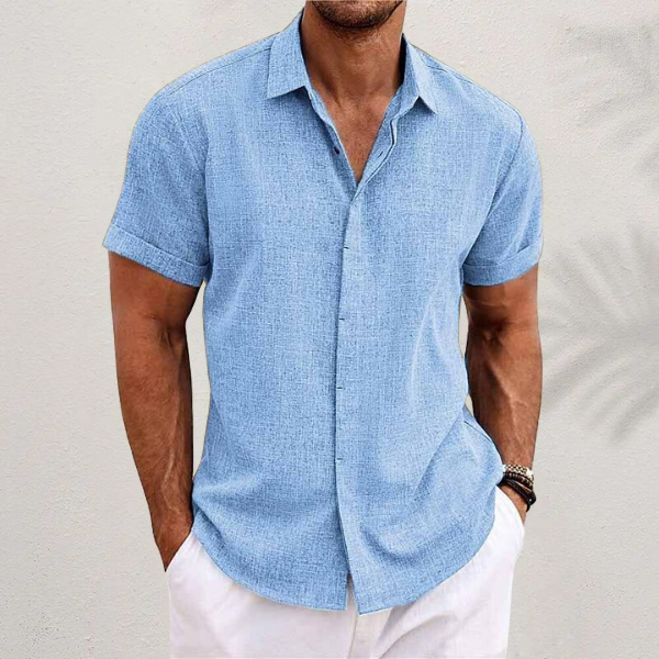 STRUCTURED SHORT SLEEVE SHIRT FOR MEN